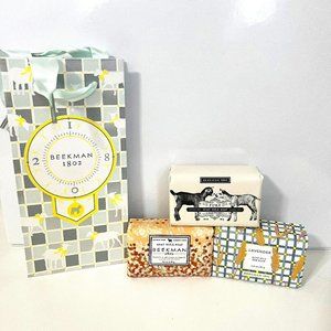 Beekman 1802 3.5-oz Goat Milk Bar Soap Set with Gift Bag!
